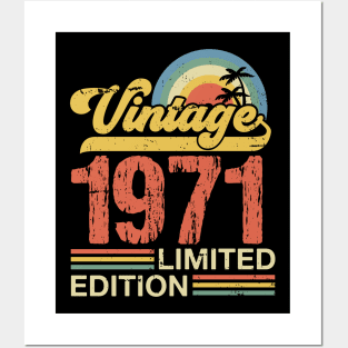 Retro vintage 1971 limited edition Posters and Art